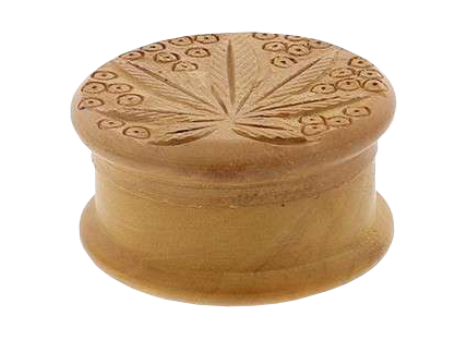 Grinder de Madera Hoja de Marihuana